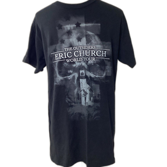 Eric Church T-Shirt Men’s Size M Black 2014 The Outsiders World Tour Concert - Picture 1 of 10
